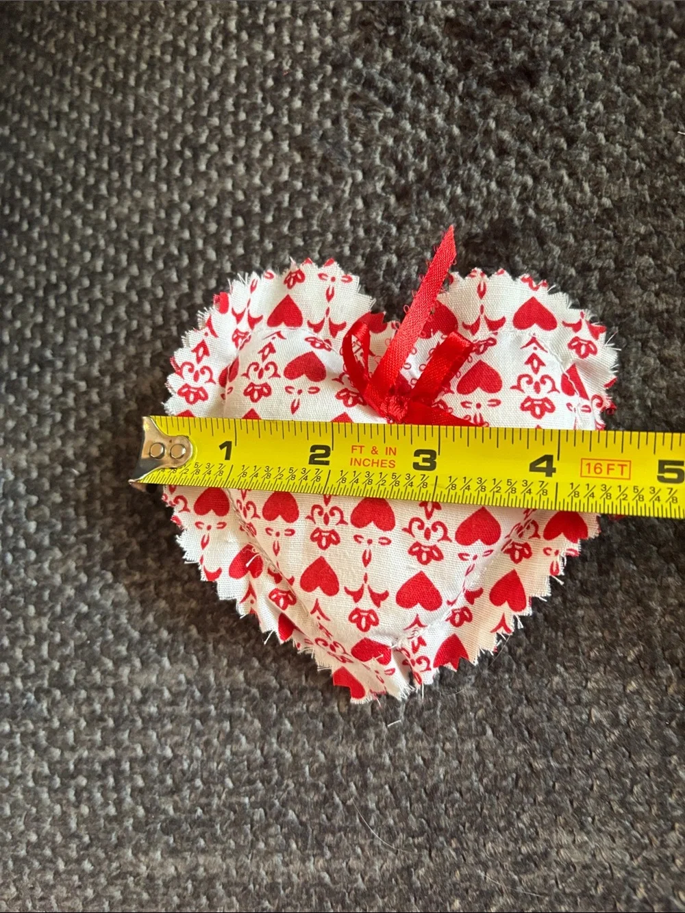 Handmade Quilted Stuffed Hearts Set of 6 ❤️